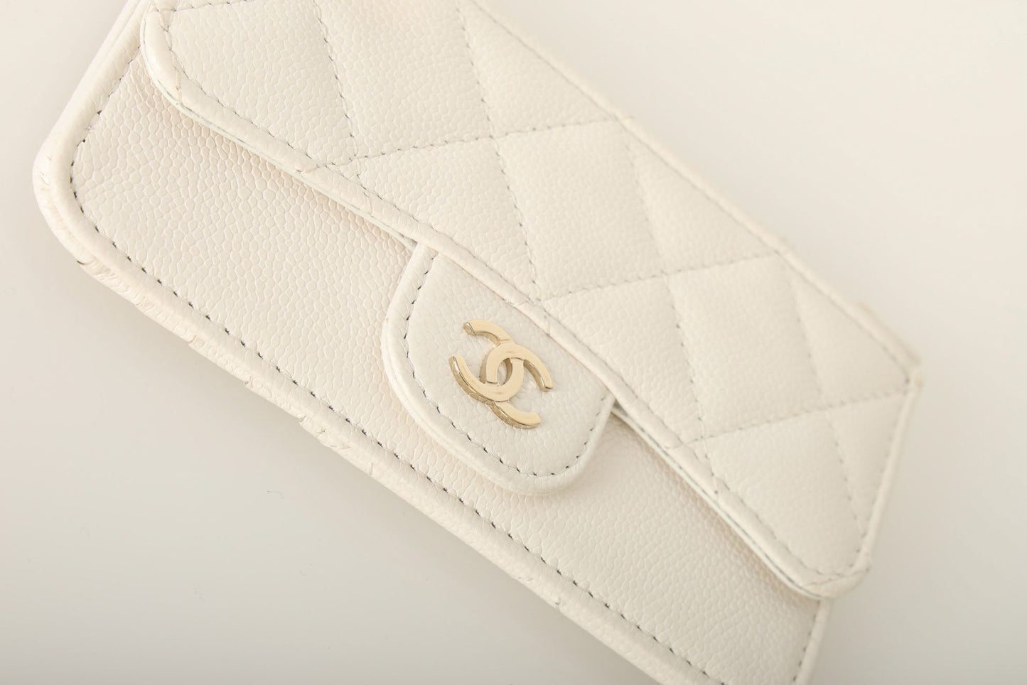 Chanel 2023 Caviar Cardholder w/ Chain