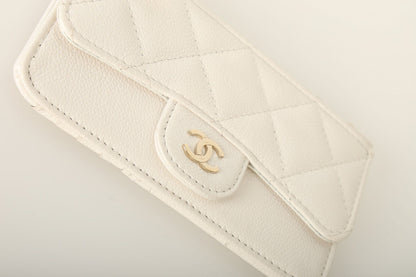 Chanel 2023 Caviar Cardholder w/ Chain