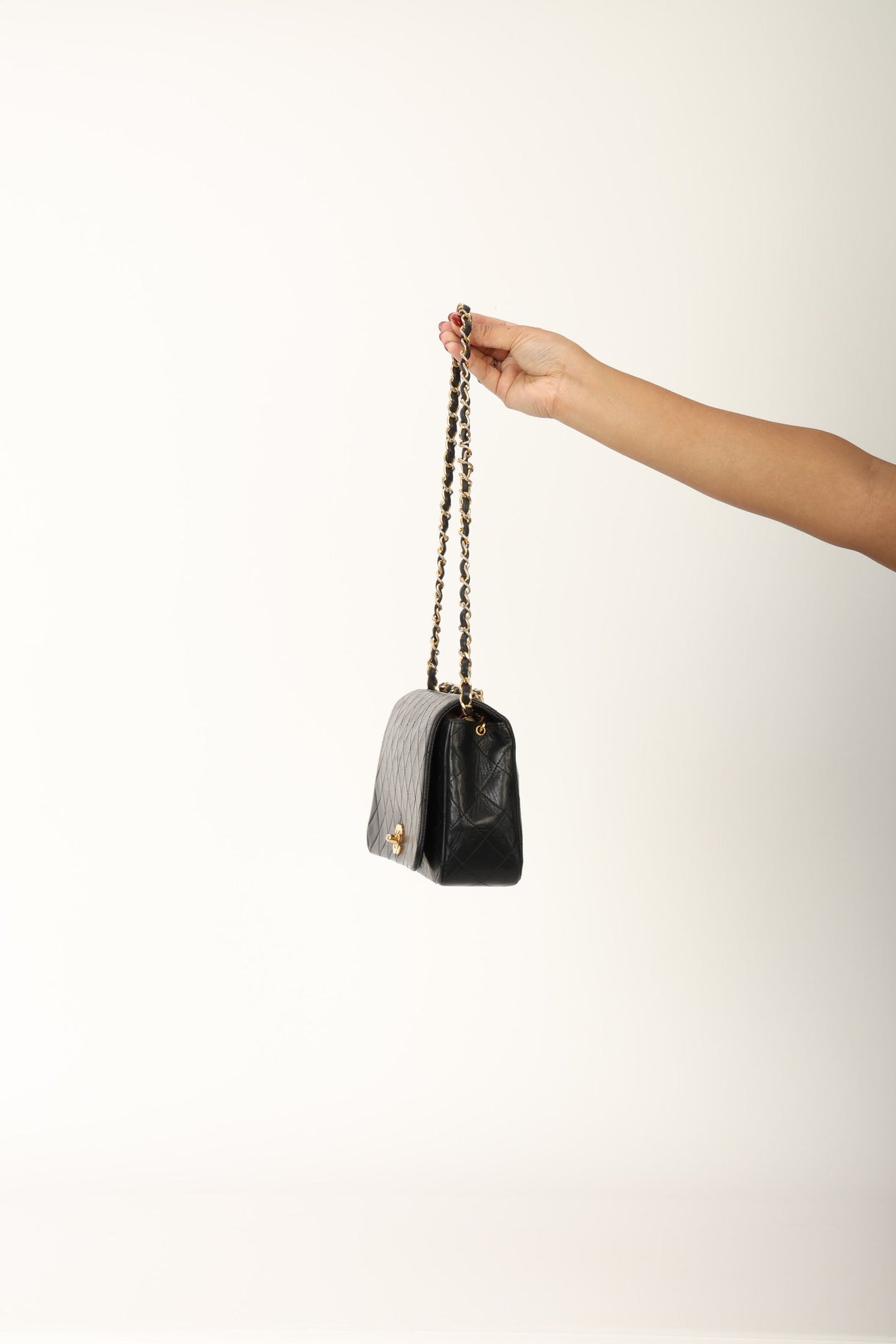 Chanel 1989 Lambskin Turnlock Full Flap Bag