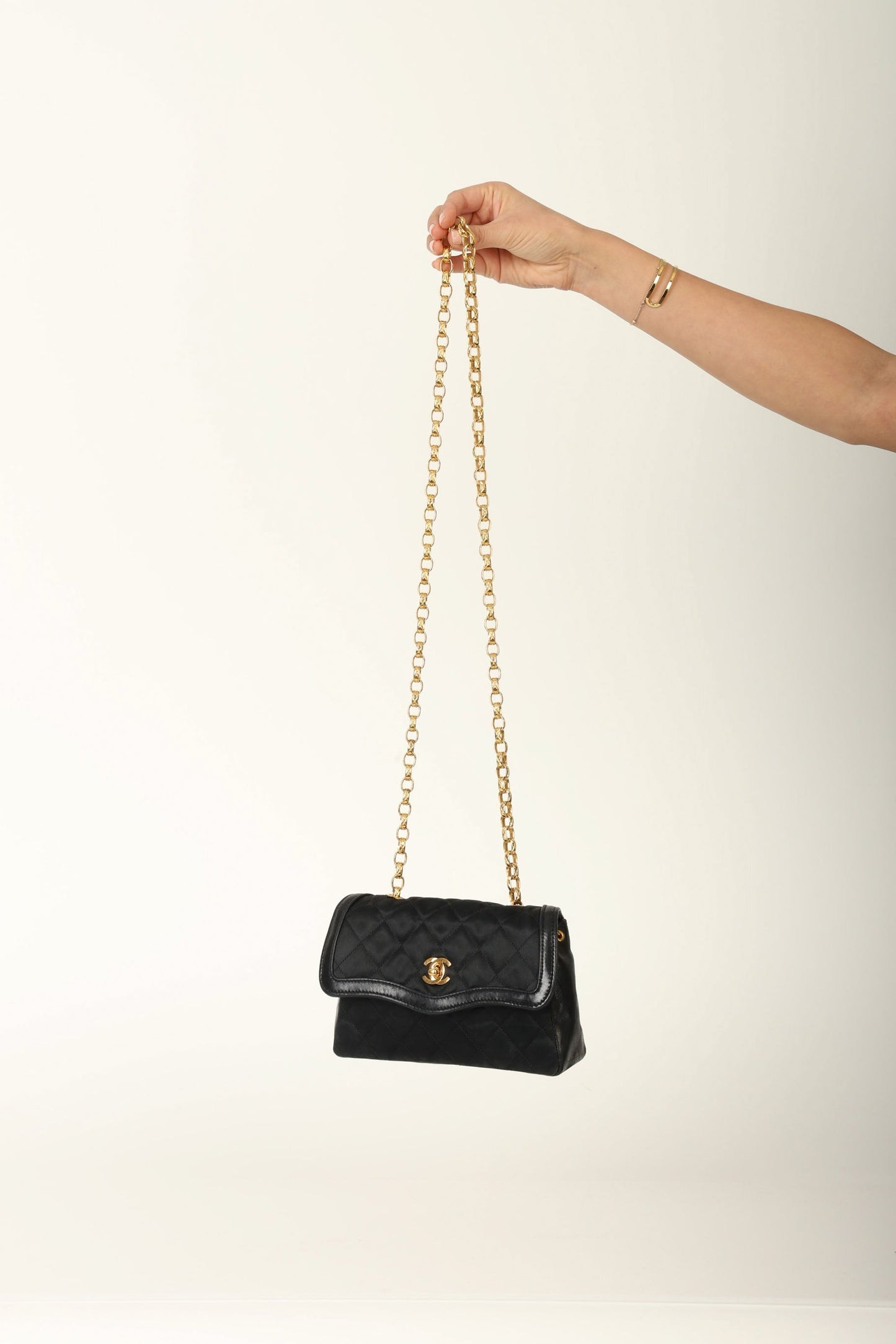 Chanel Satin & Lambskin Bijoux Mini Bag