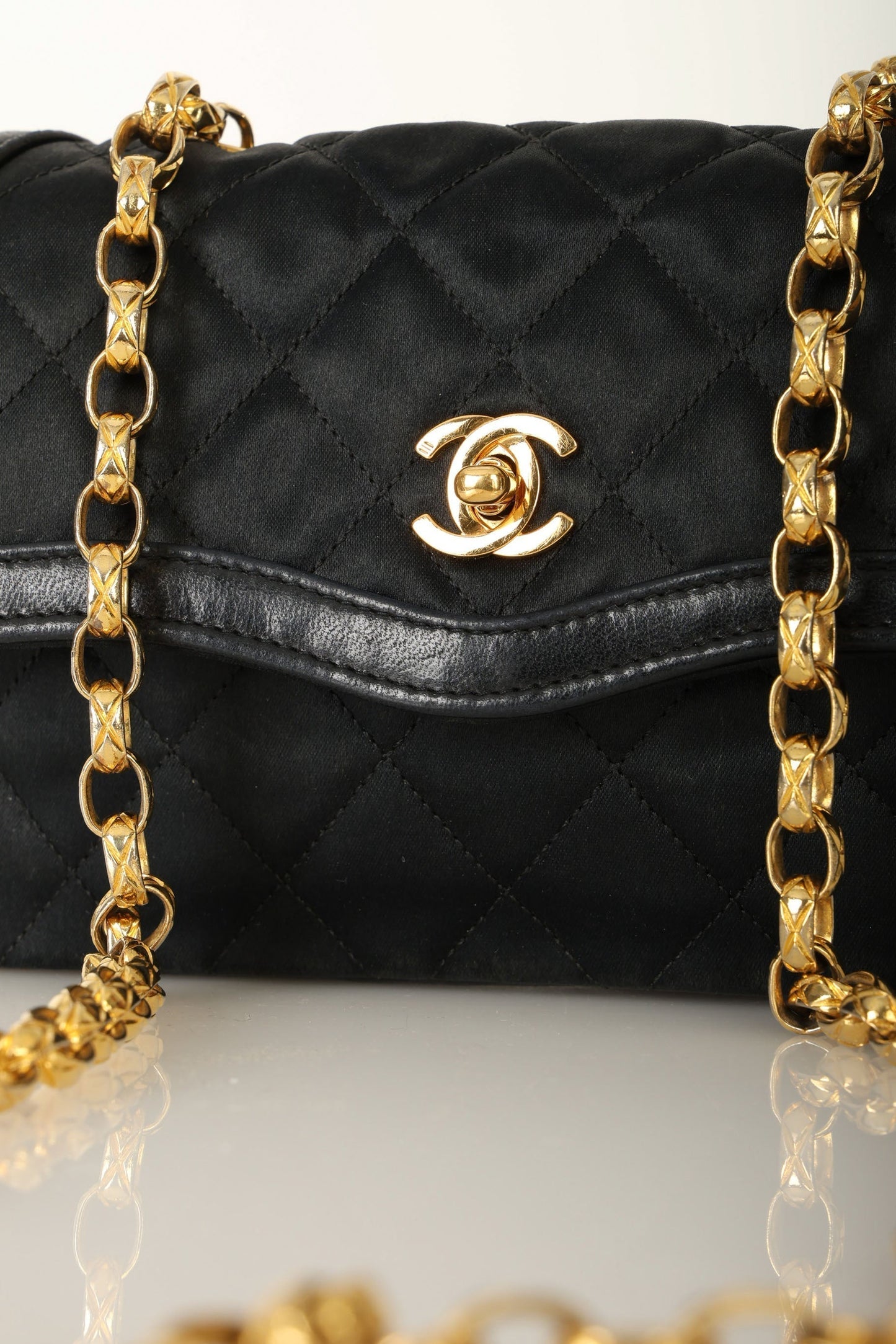 Chanel Satin & Lambskin Bijoux Mini Bag