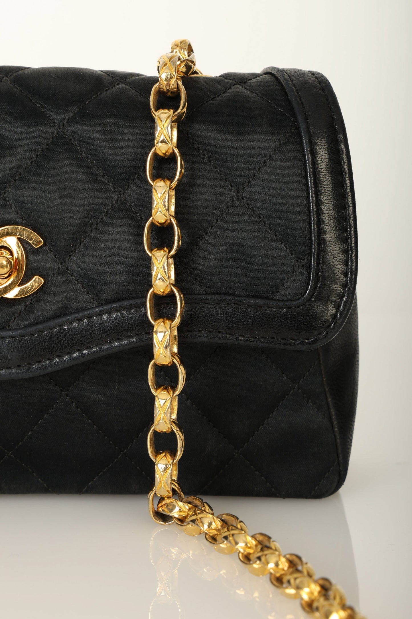 Chanel Satin & Lambskin Bijoux Mini Bag