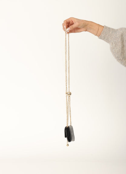 Chanel 2015 Caviar Cardholder w/ Chain