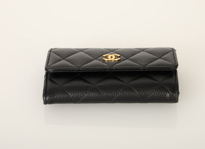 Chanel 2015 Caviar Cardholder w/ Chain