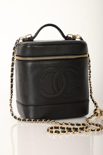 Chanel 1994 Caviar Vanity Bag w/ Chain