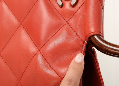 Chanel 2000 Calfskin Wood Acrylic Tote