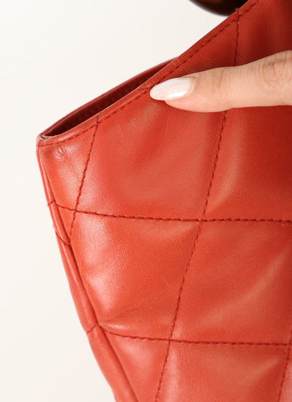 Chanel 2000 Calfskin Wood Acrylic Tote