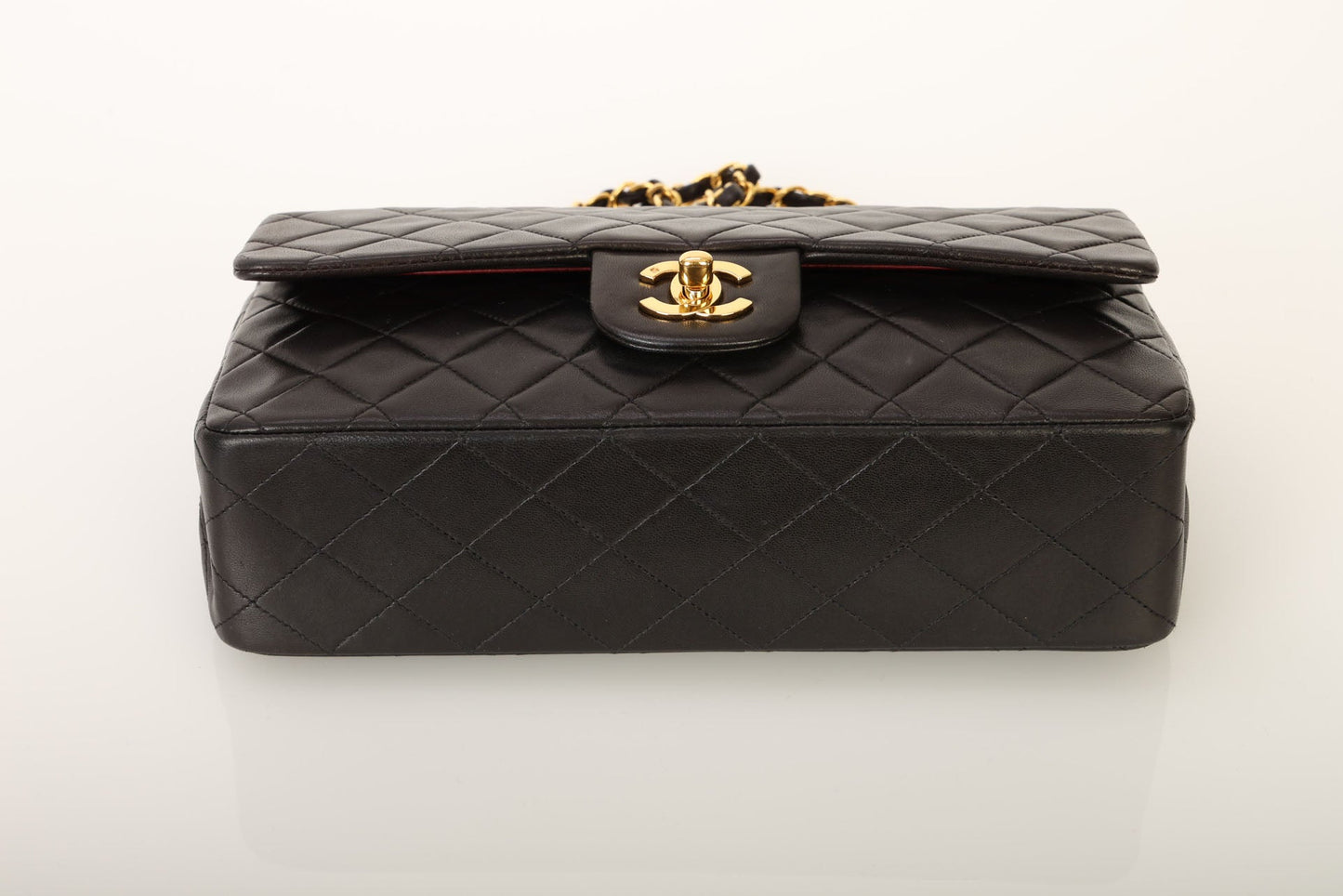 Chanel 1991 Dark Brown Lambskin Medium Double Flap Bag