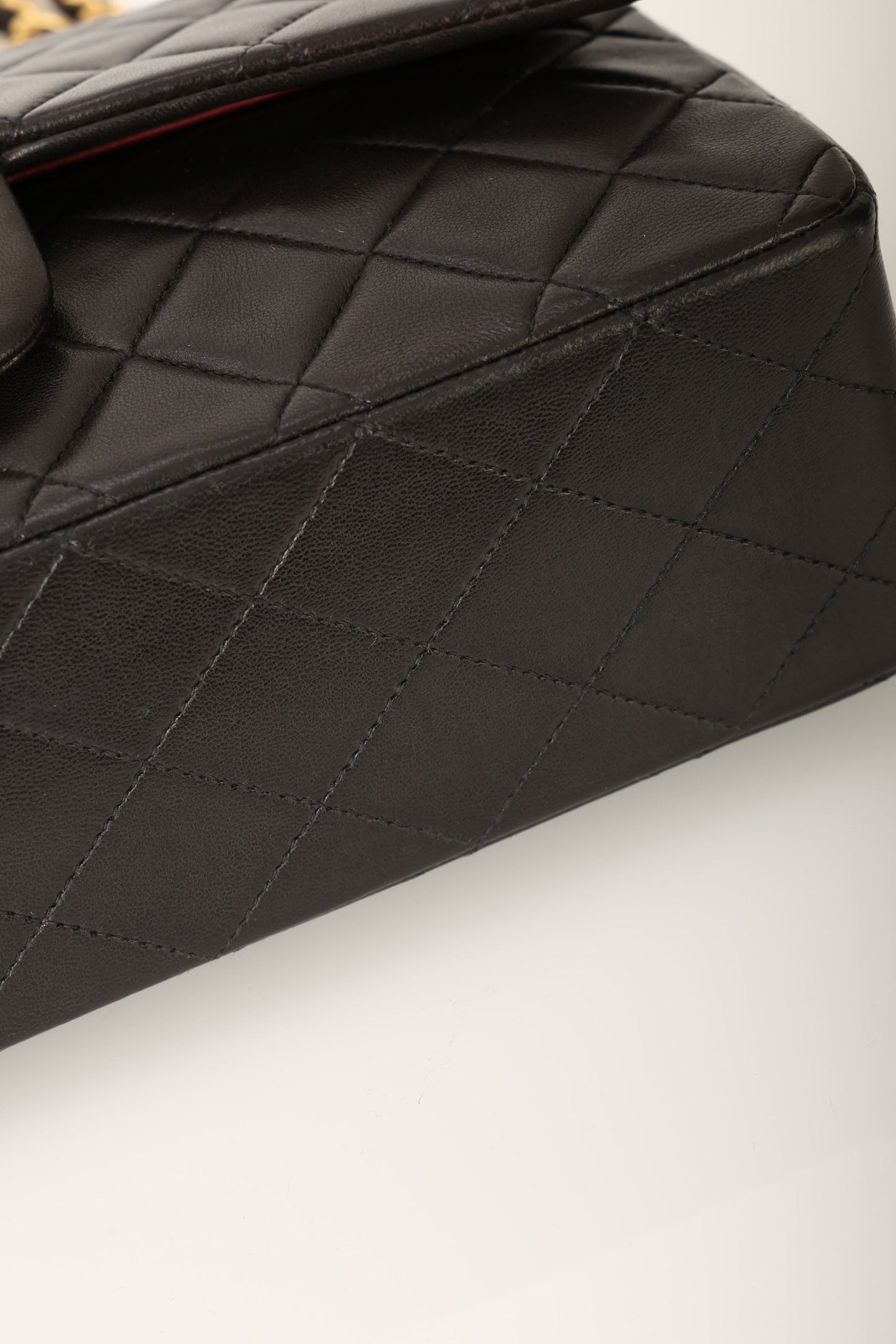 Chanel 1991 Dark Brown Lambskin Medium Double Flap Bag
