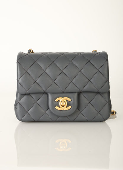 Chanel 2023 Lambskin Pearl Crush Mini Square Flap