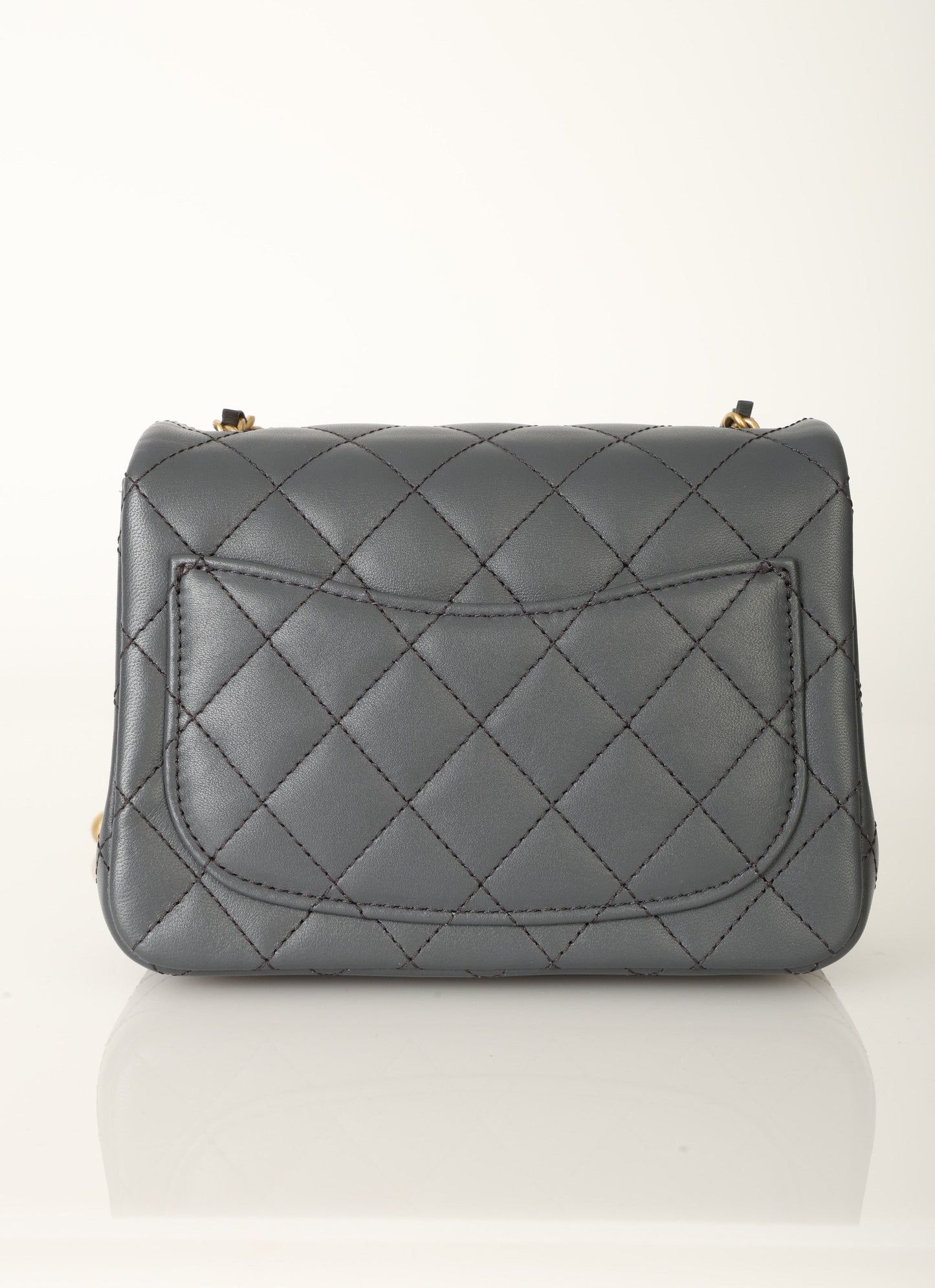 Chanel 2023 Lambskin Pearl Crush Mini Square Flap