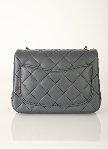 Chanel 2023 Lambskin Pearl Crush Mini Square Flap
