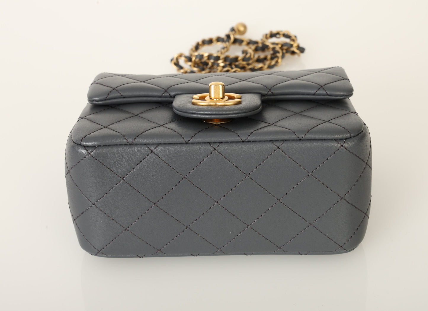 Chanel 2023 Lambskin Pearl Crush Mini Square Flap