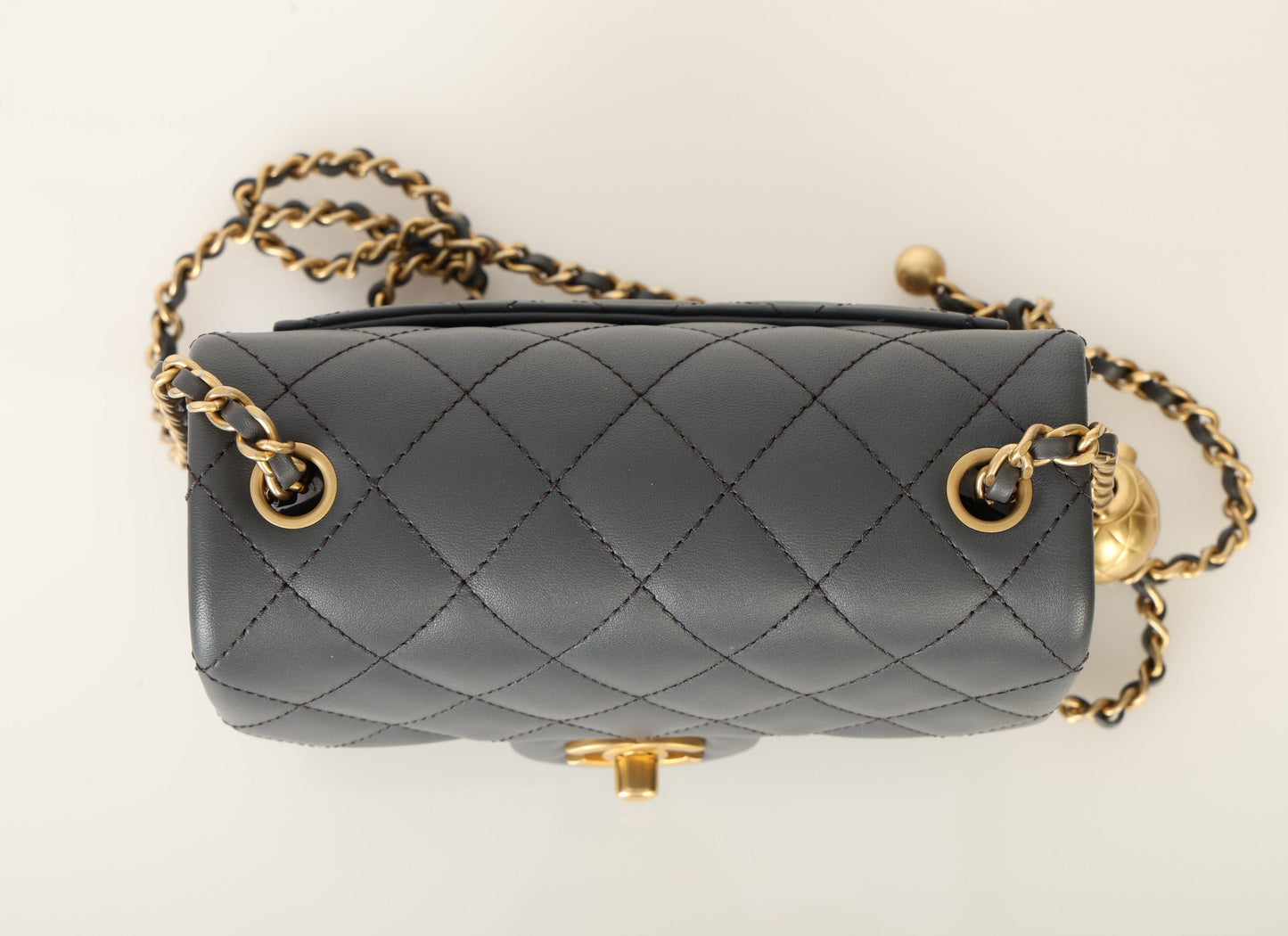 Chanel 2023 Lambskin Pearl Crush Mini Square Flap