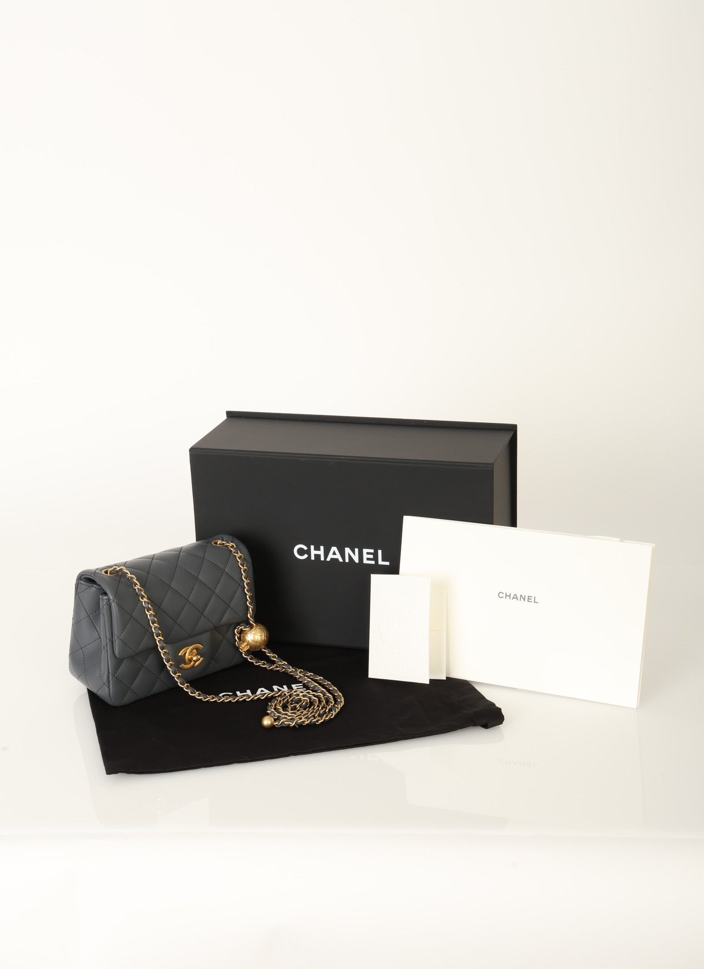 Chanel 2023 Lambskin Pearl Crush Mini Square Flap