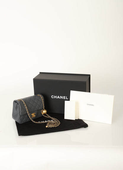 Chanel 2023 Lambskin Pearl Crush Mini Square Flap