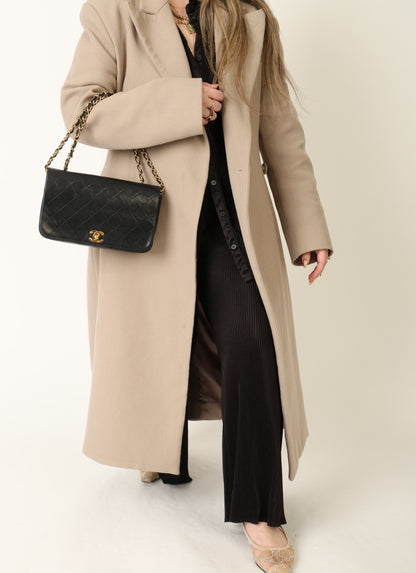 Chanel 1989 Lambskin Turnlock Medium Full Flap