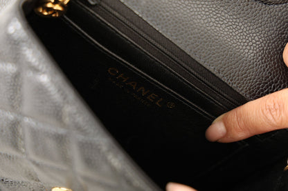 Extremely Rare Chanel Caviar Mini Square Flap