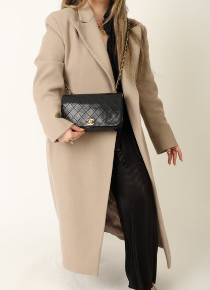 Chanel 1989 Lambskin Turnlock Medium Full Flap