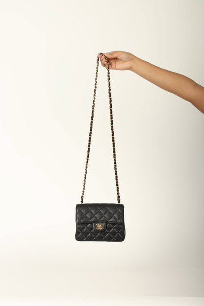 Extremely Rare Chanel Caviar Mini Square Flap