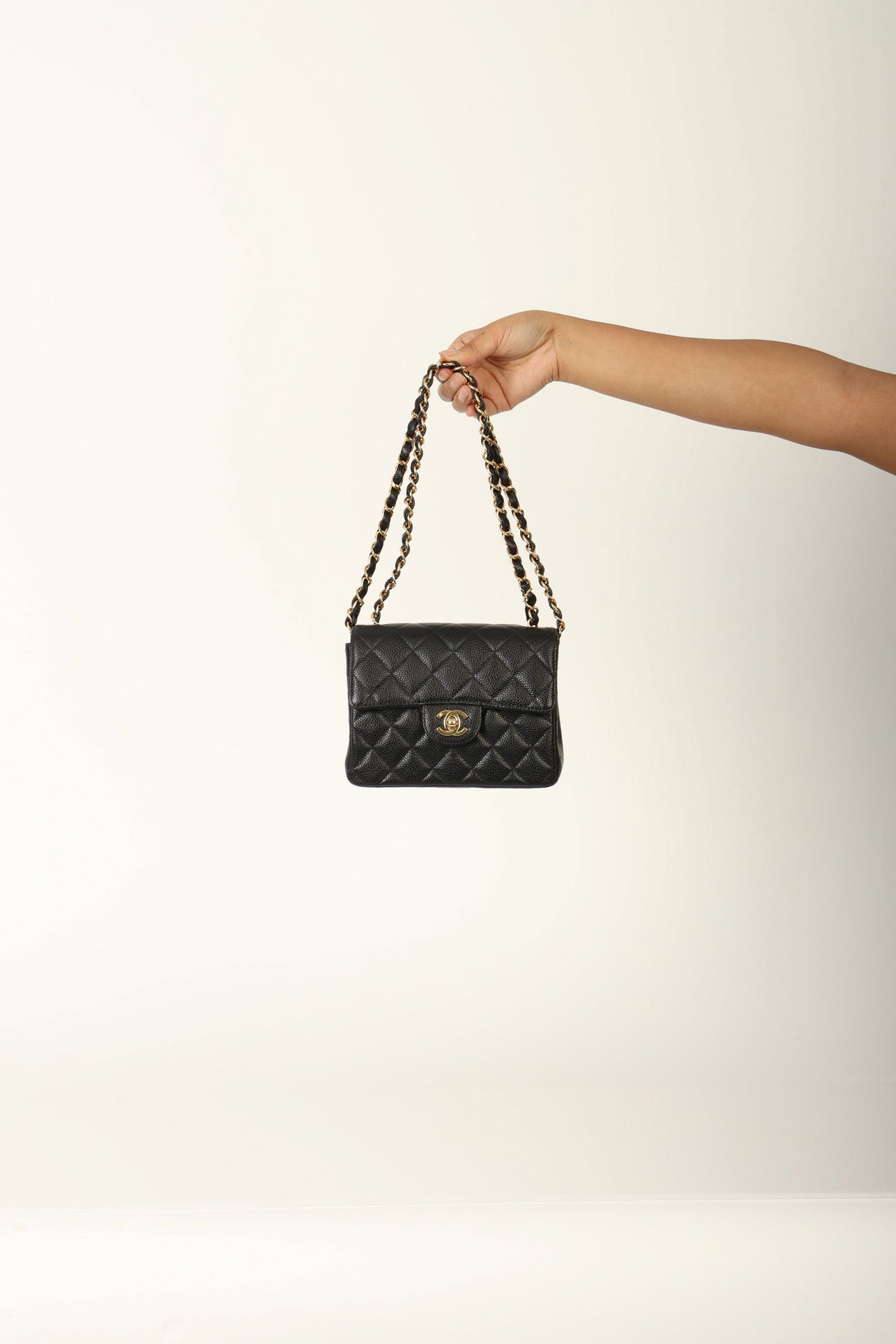 Extremely Rare Chanel Caviar Mini Square Flap