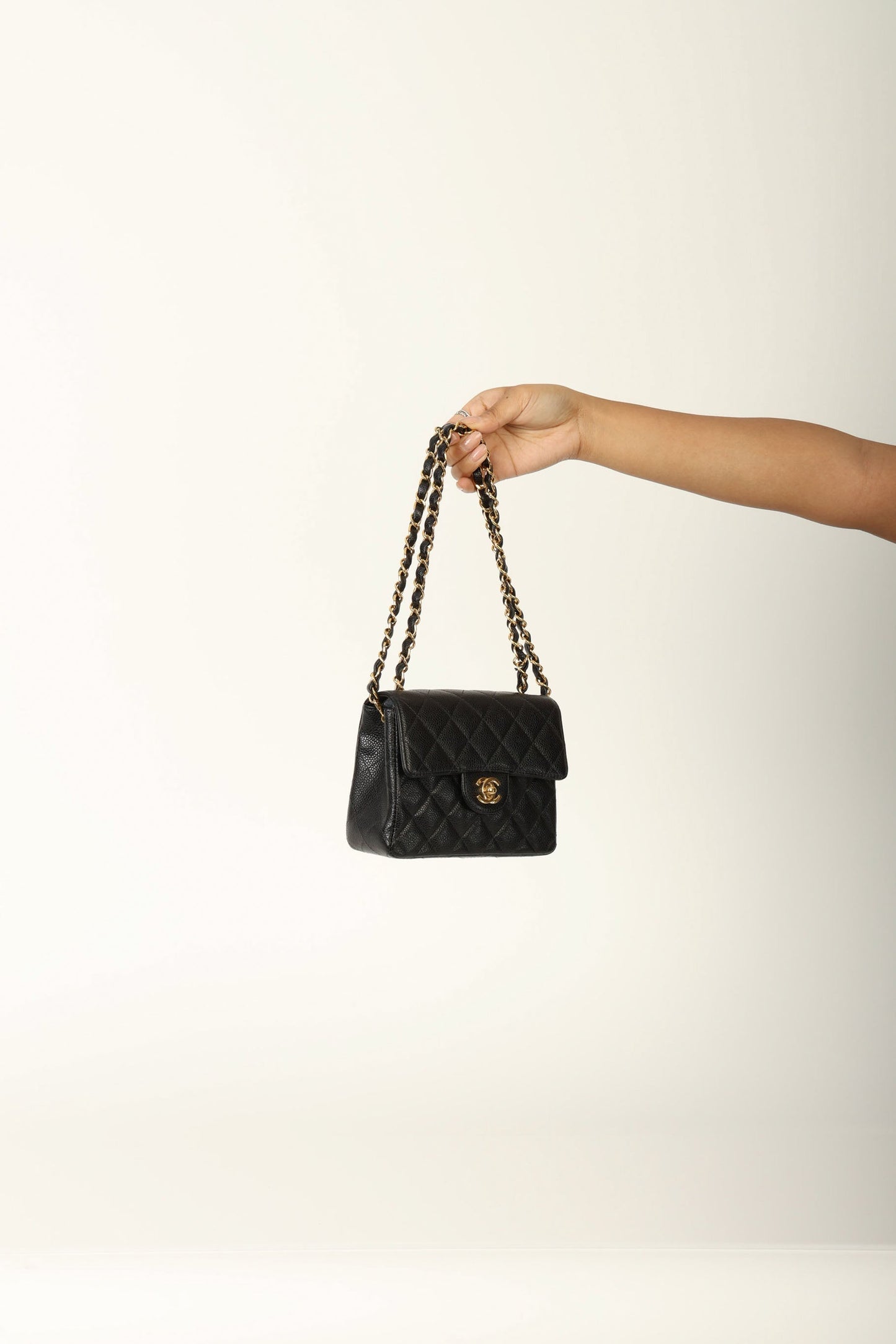 Extremely Rare Chanel Caviar Mini Square Flap