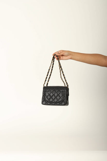 Extremely Rare Chanel Caviar Mini Square Flap