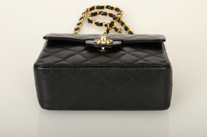 Extremely Rare Chanel Caviar Mini Square Flap