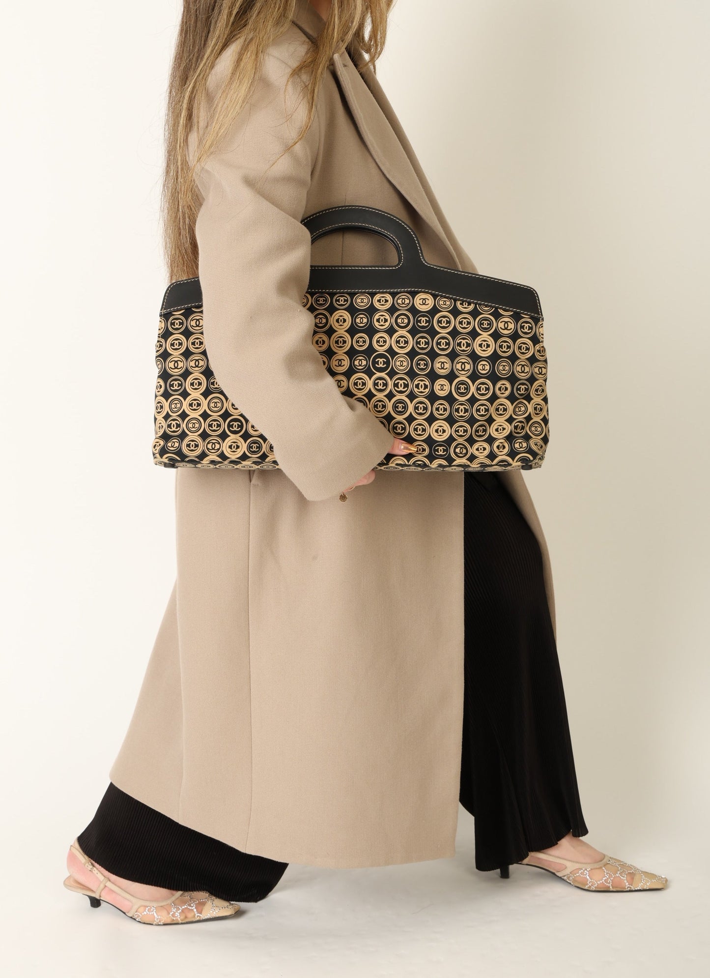 Chanel 2003 Jersey Logo Top Handle Bag