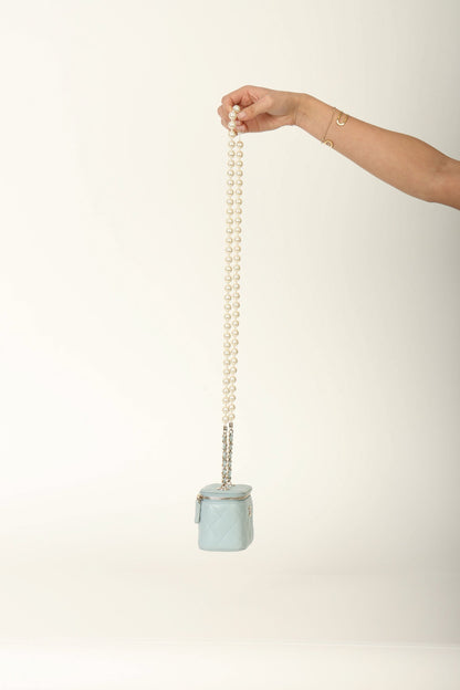 Chanel 2022 Lambskin Pearl Vanity Bag