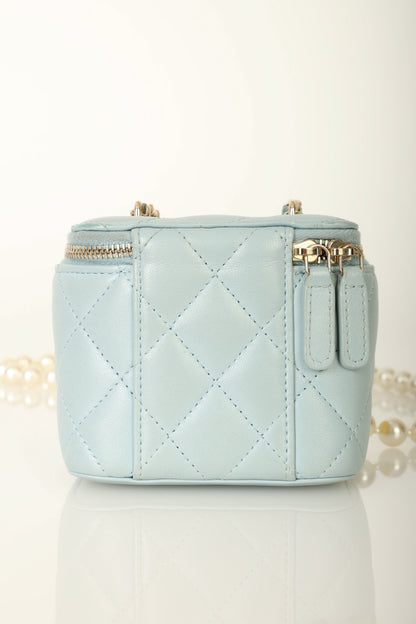 Chanel 2022 Lambskin Pearl Vanity Bag