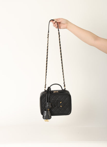 Chanel Caviar Medium Filigree Vanity Case