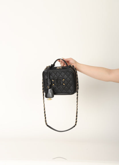 Chanel Caviar Medium Filigree Vanity Case