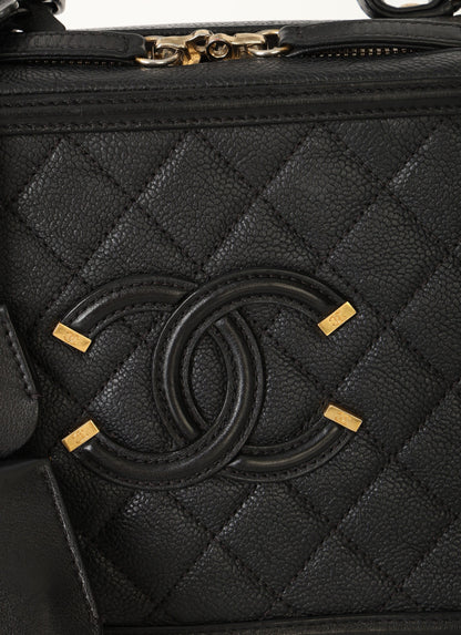 Chanel Caviar Medium Filigree Vanity Case