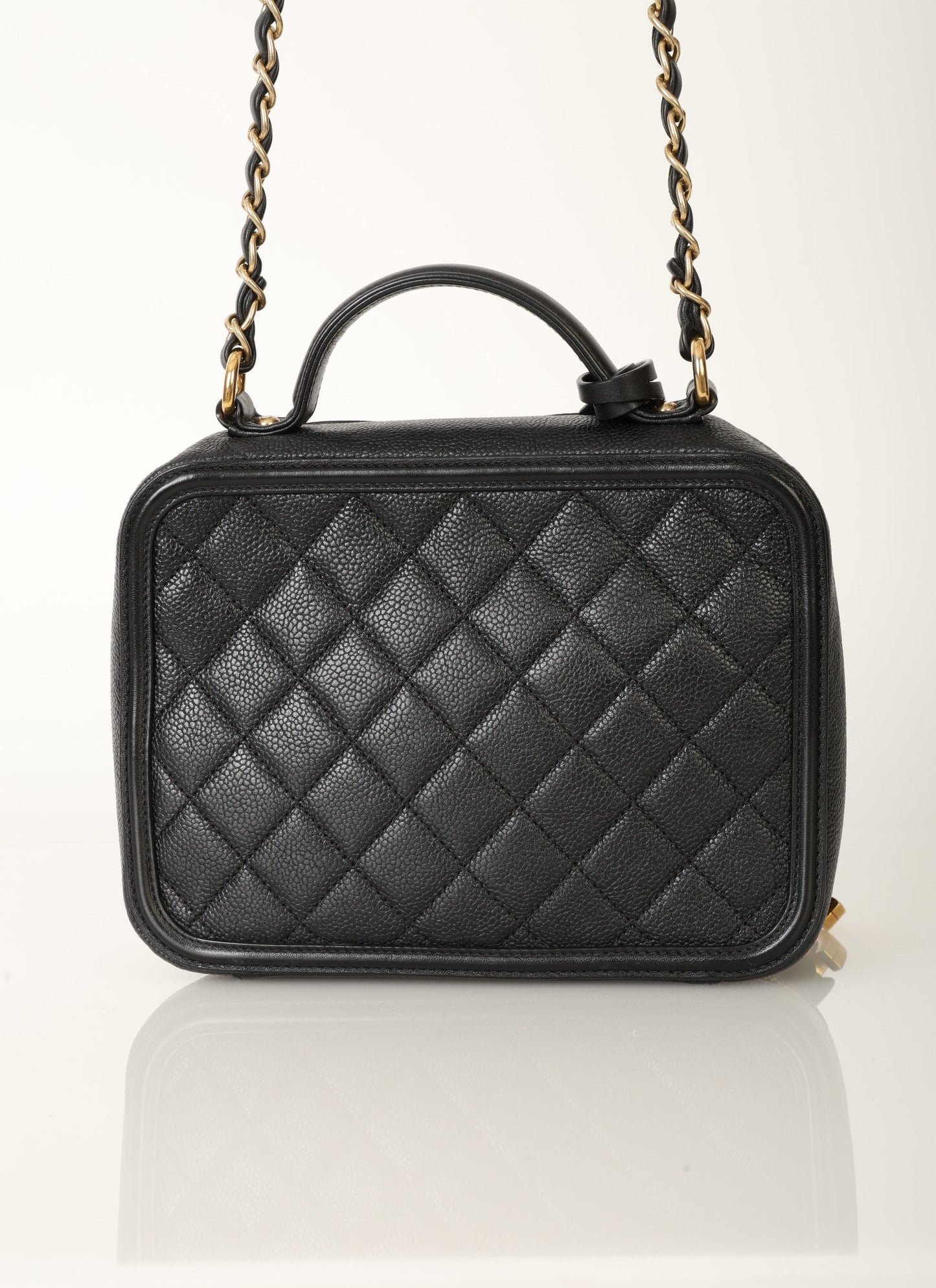 Chanel Caviar Medium Filigree Vanity Case