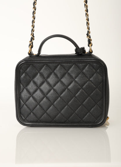 Chanel Caviar Medium Filigree Vanity Case