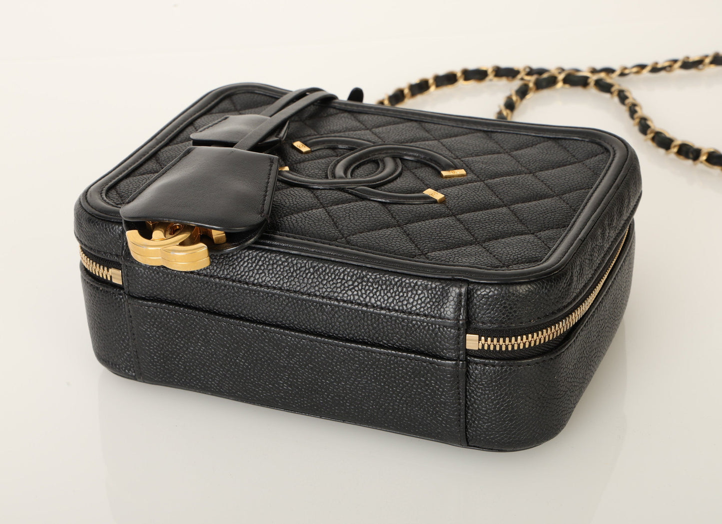 Chanel Caviar Medium Filigree Vanity Case