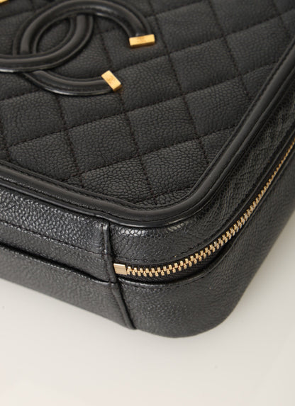 Chanel Caviar Medium Filigree Vanity Case