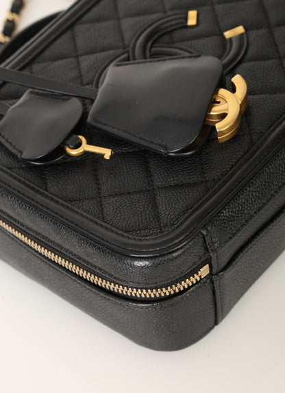 Chanel Caviar Medium Filigree Vanity Case