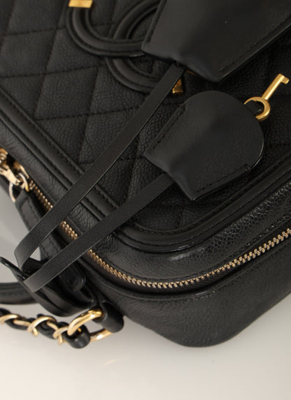 Chanel Caviar Medium Filigree Vanity Case