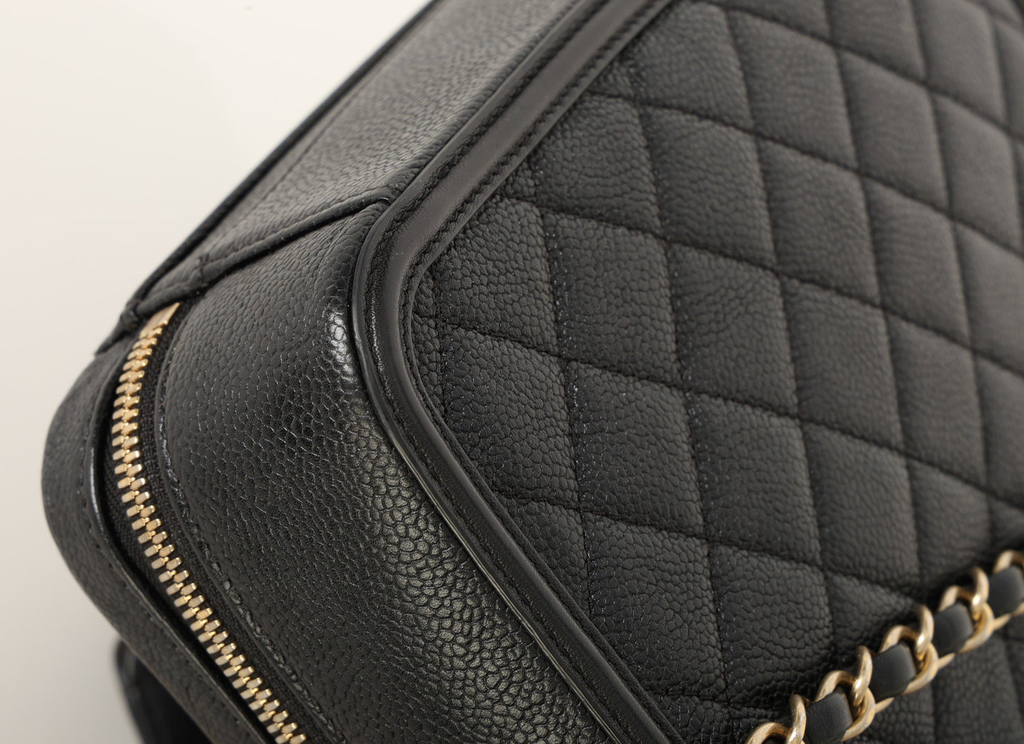 Chanel Caviar Medium Filigree Vanity Case