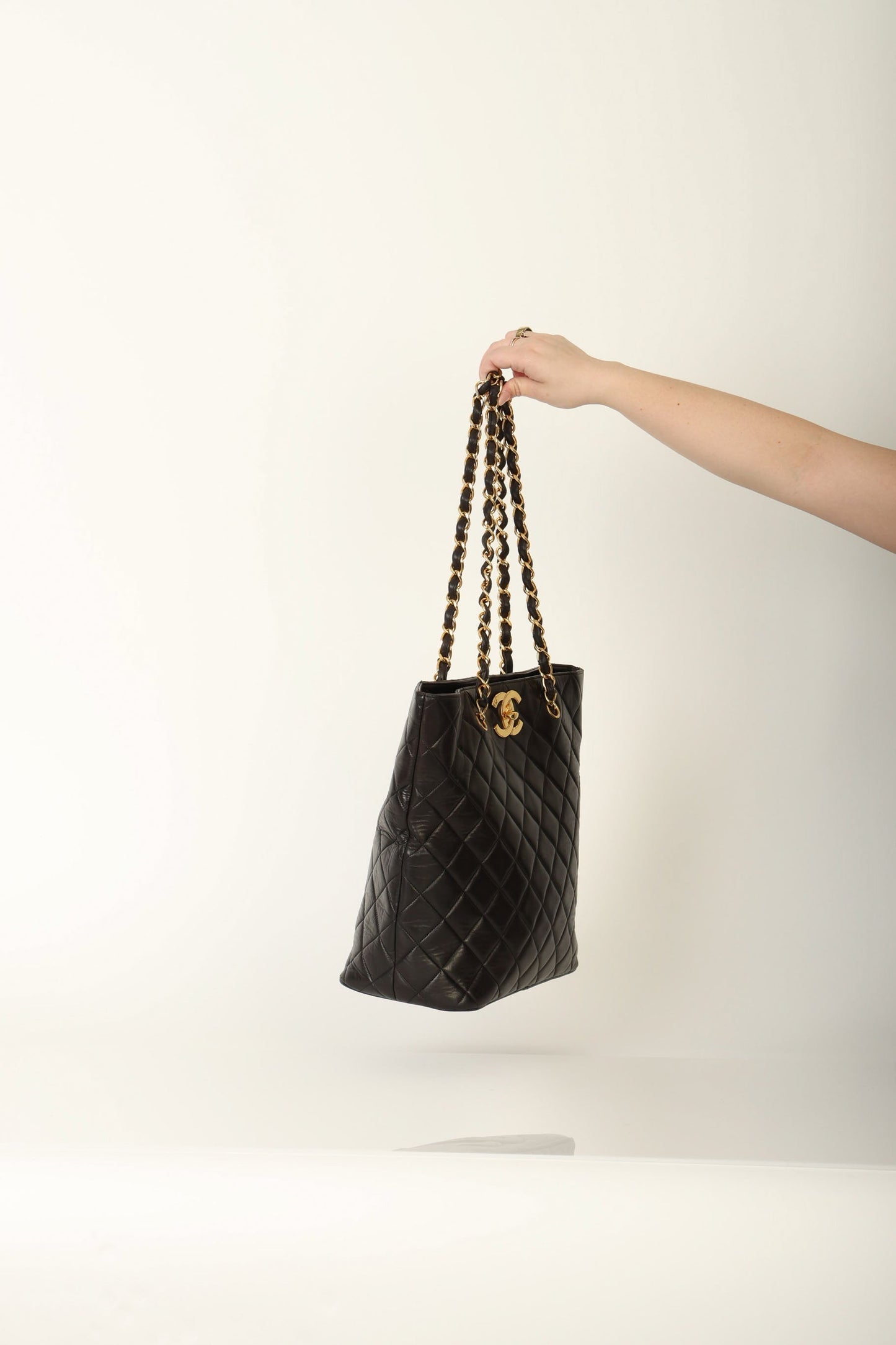Chanel 1991 Lambskin Turnlock Tote