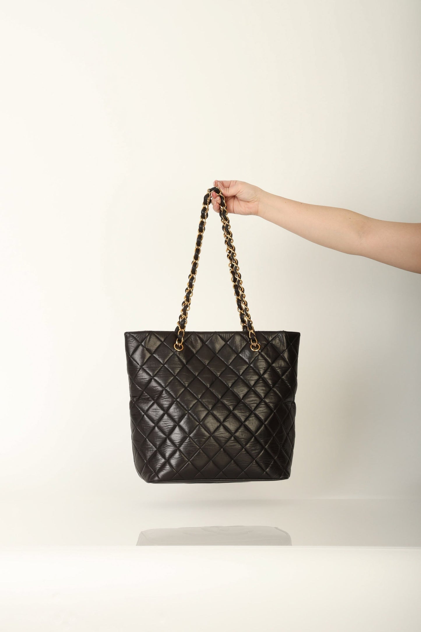 Chanel 1991 Lambskin Turnlock Tote