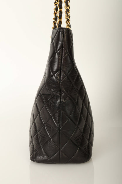 Chanel 1991 Lambskin Turnlock Tote