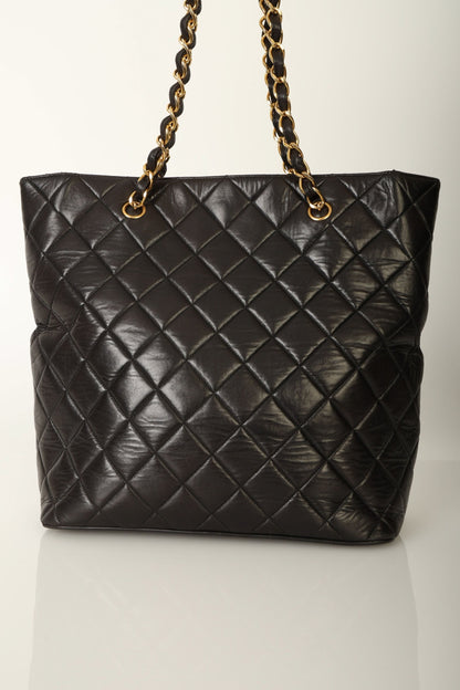 Chanel 1991 Lambskin Turnlock Tote