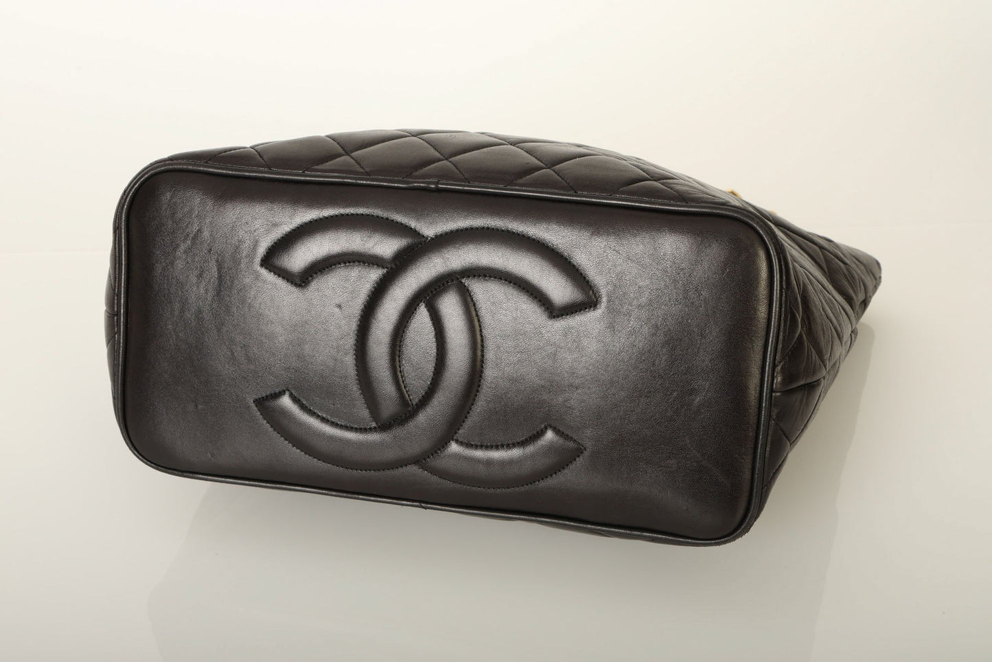 Chanel 1991 Lambskin Turnlock Tote