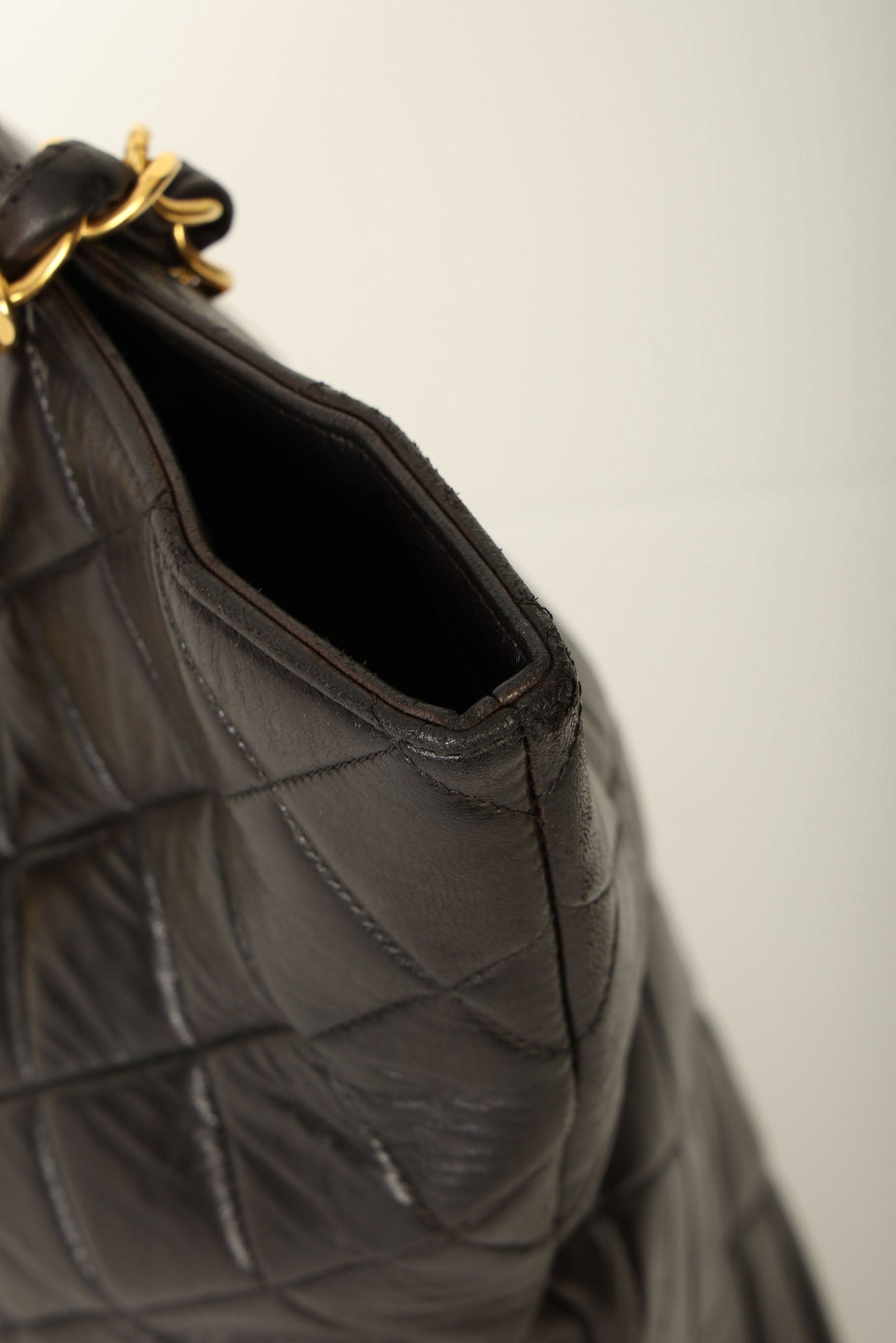 Chanel 1991 Lambskin Turnlock Tote