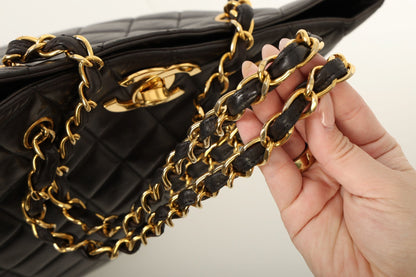 Chanel 1991 Lambskin Turnlock Tote