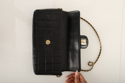 Chanel 2000 Lambskin East West Chocolate Bar