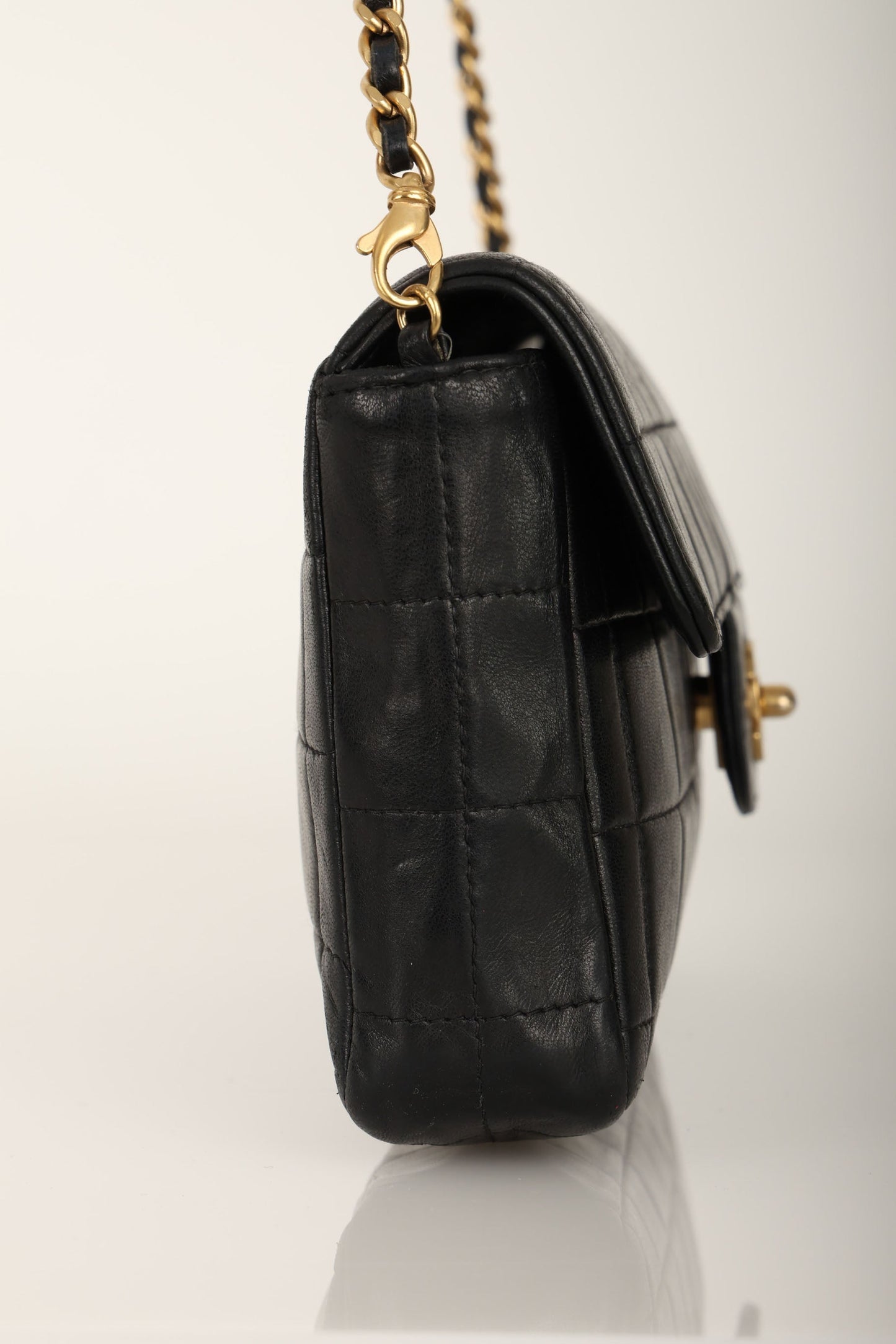 Chanel 2000 Lambskin East West Chocolate Bar